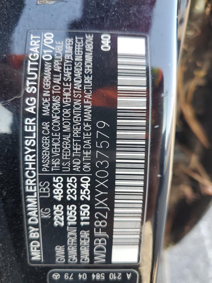 WDBJF82JXYX037579 2000 Mercedes-Benz E 320 4Matic