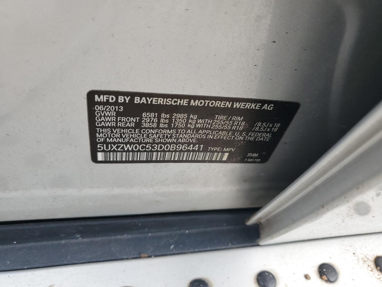 5UXZW0C53D0B96441 2013 BMW X5 xDrive35D