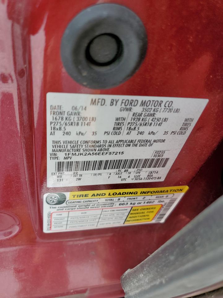 1FMJK2A56EEF57215 2014 Ford Expedition El Limited