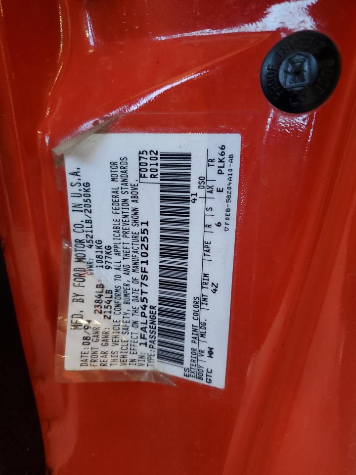 1FALP45T7SF102551 1995 Ford Mustang Gt