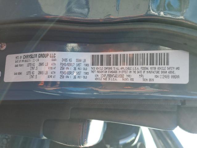 2015 Jeep Cherokee Trailhawk VIN: 1C4PJMBBXFW610382 Lot: 57478754