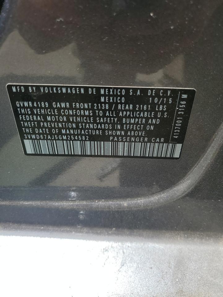 3VWD67AJ5GM254582 2016 Volkswagen Jetta Se