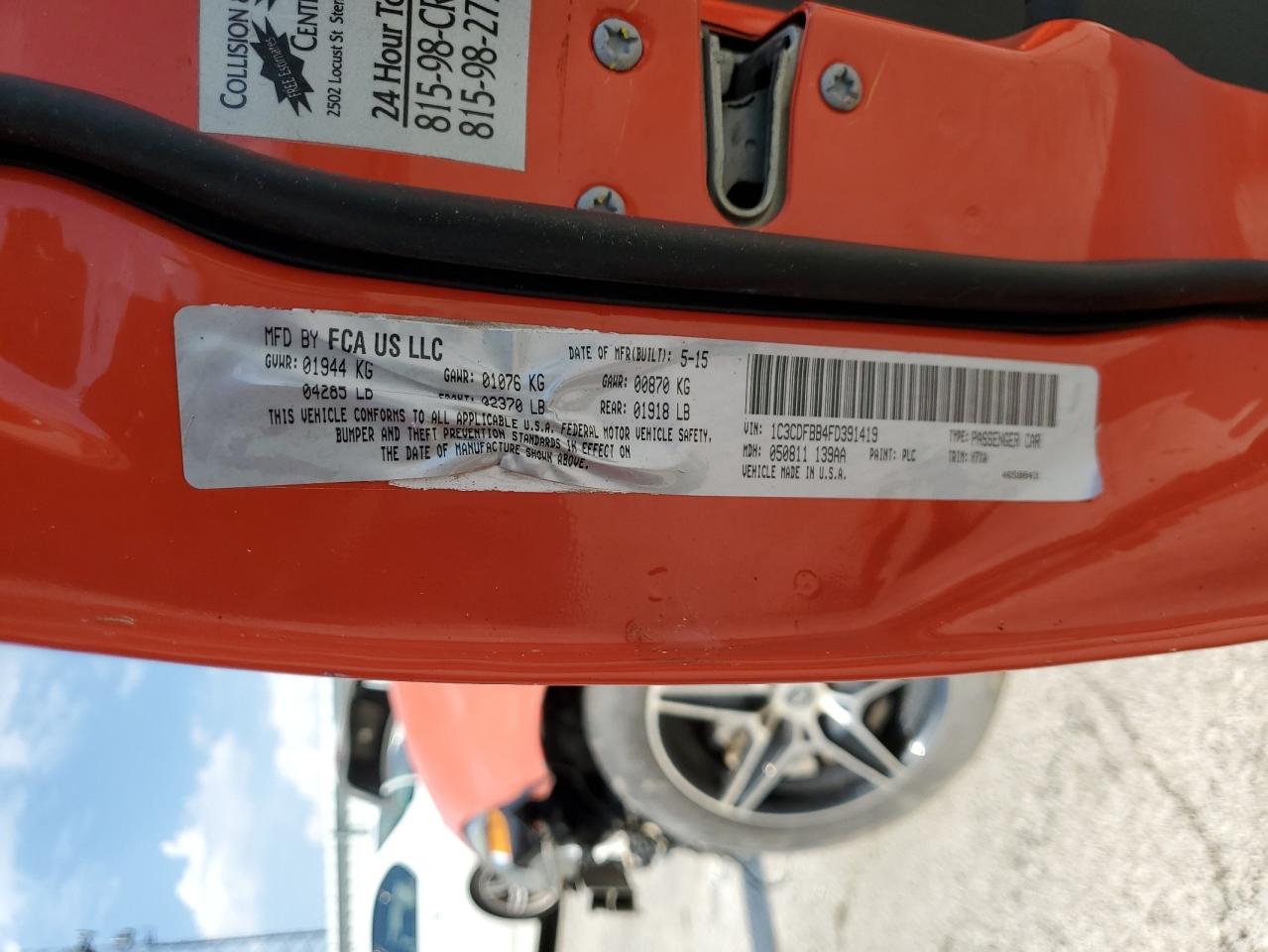 1C3CDFBB4FD391419 2015 Dodge Dart Sxt