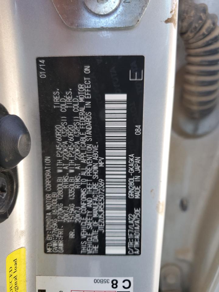 JTEZU5JR5E5072369 2014 Toyota 4Runner Sr5