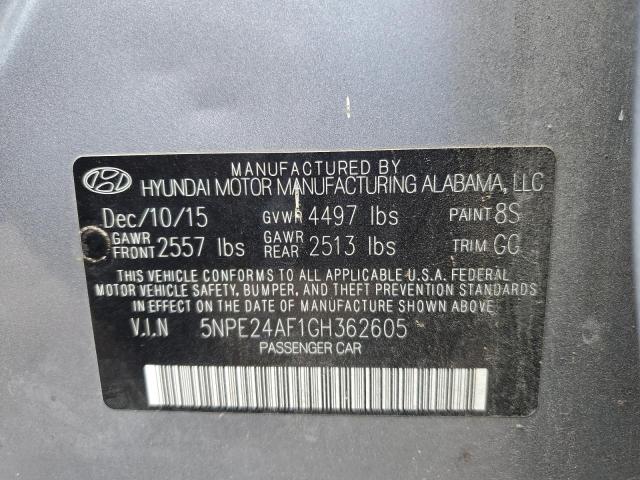 VIN 5NPE24AF1GH362605 2016 Hyundai Sonata, SE no.12