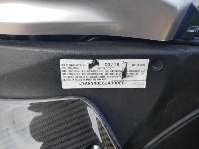 2018 YAMAHA YZFR1M JYARN40E6JA000801