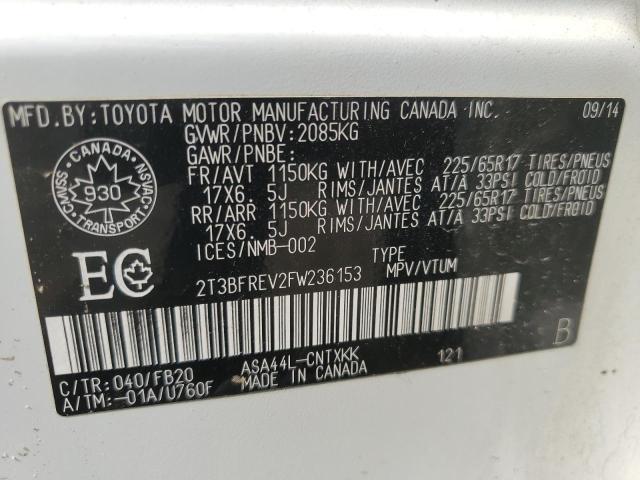 2T3BFREV2FW236153 2015 TOYOTA RAV 4 - Image 12