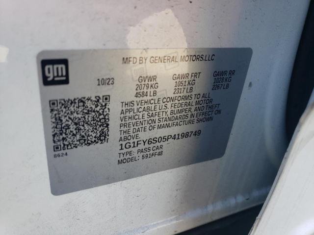 2023 Chevrolet Bolt Euv Lt VIN: 1G1FY6S05P4198749 Lot: 58117114