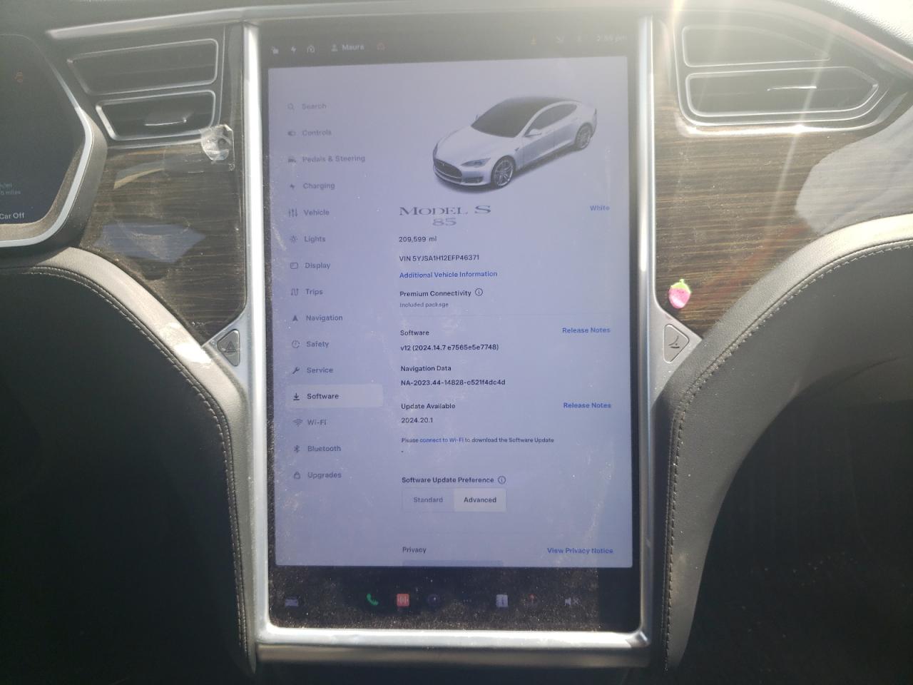 5YJSA1H12EFP46371 2014 Tesla Model S