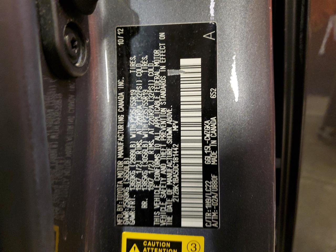 2T2BK1BA5DC181442 2013 Lexus Rx 350 Base