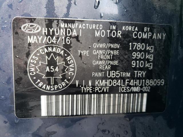 2017 HYUNDAI ELANTRA SE - KMHD84LF4HU188099