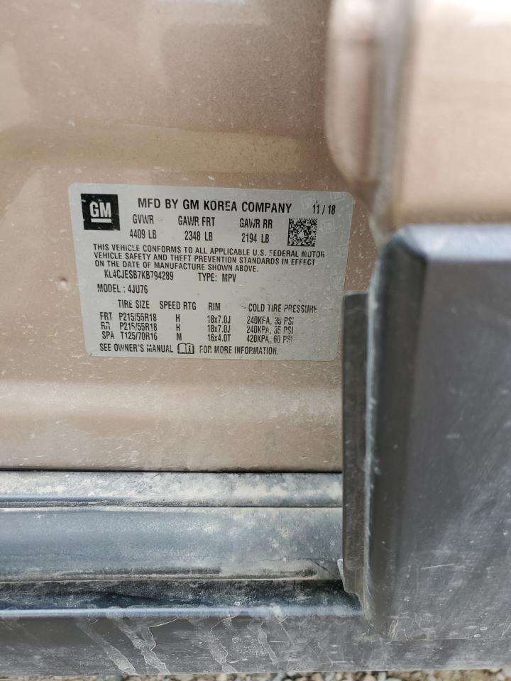 KL4CJESB7KB794289 2019 Buick Encore Preferred