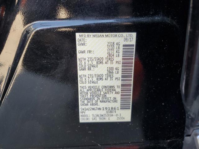 2017 Nissan Murano S VIN: 5N1AZ2MG7HN191861 Lot: 57848104