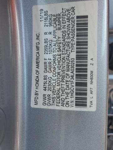 1HGCV1F34LA030253 Honda Accord SPO 12