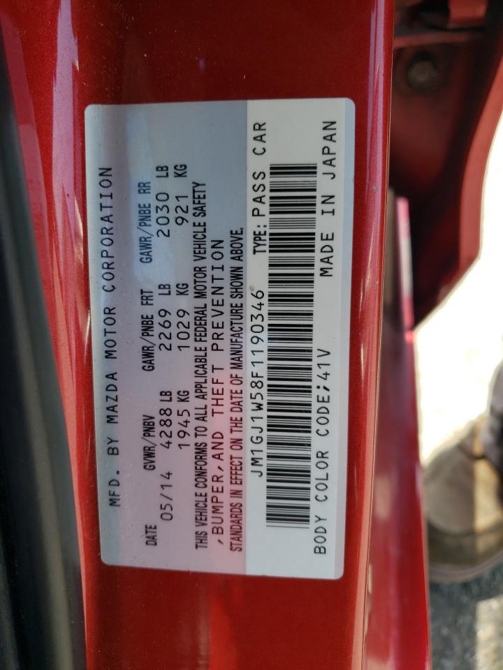 JM1GJ1W58F1190346 2015 Mazda 6 Grand Touring