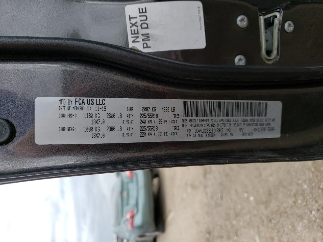 3C4NJDCB3LT147945 2020 Jeep Compass Limited