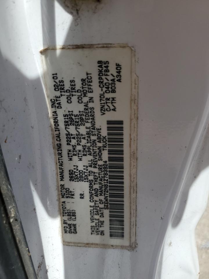 5TEWN72N81Z783924 2001 Toyota Tacoma Xtracab