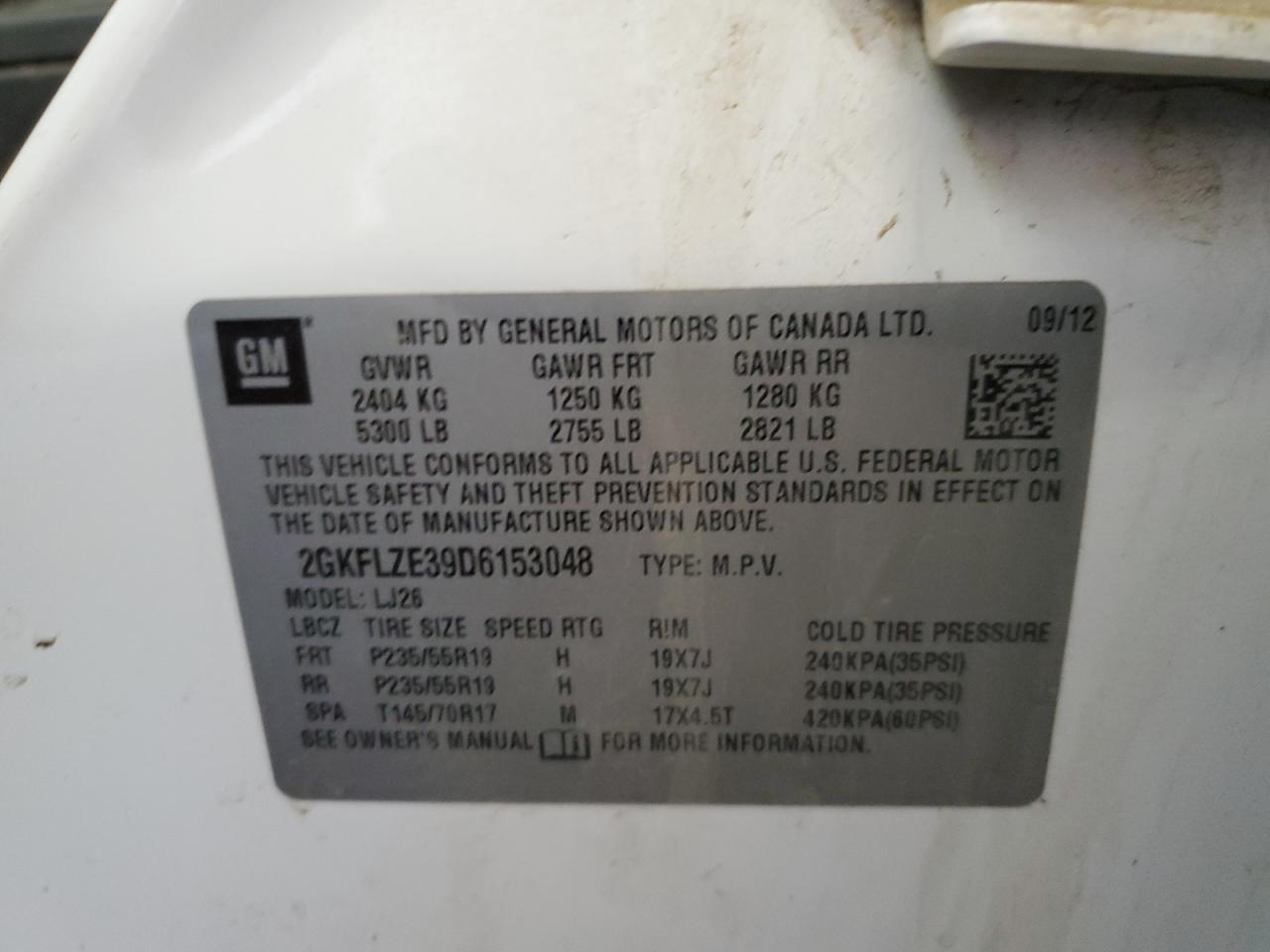 2GKFLZE39D6153048 2013 GMC Terrain Denali