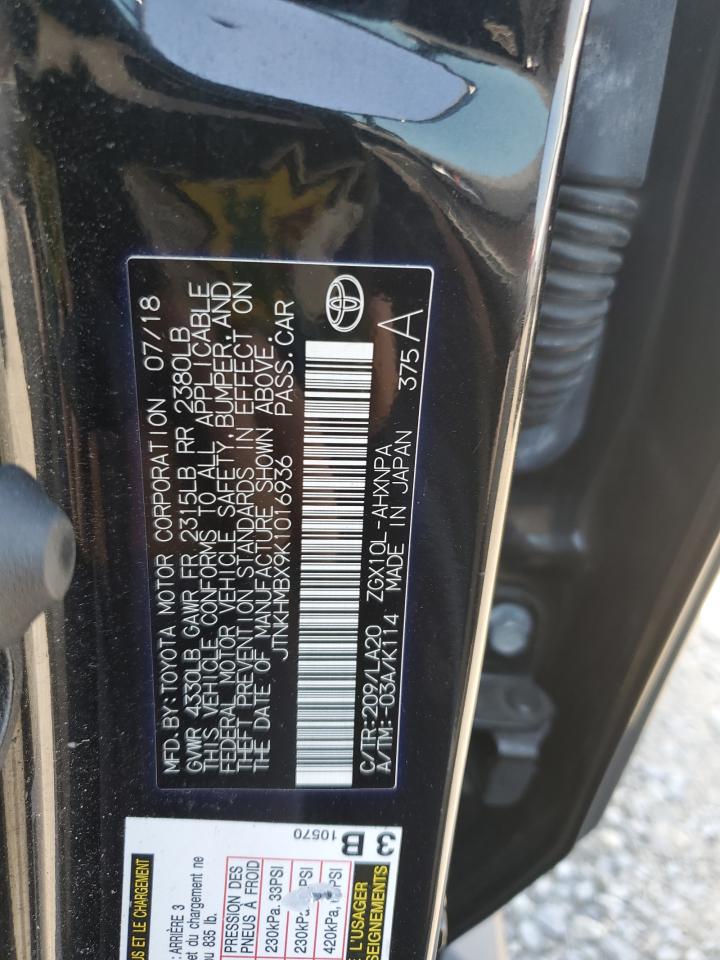 JTNKHMBX9K1016936 2019 Toyota C-Hr Xle