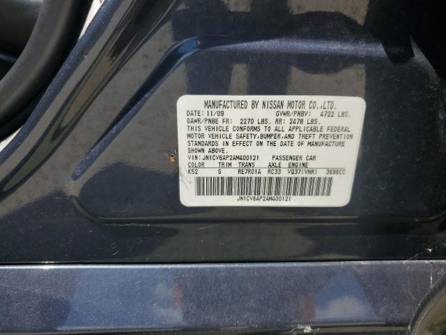 2010 Infiniti G37 Base VIN: JN1CV6AP2AM400121 Lot: 58665274