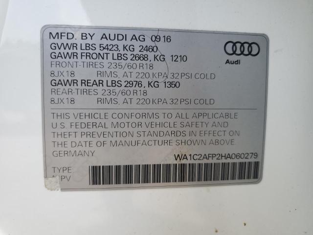 VIN WA1C2AFP2HA060279 2017 Audi Q5, Premium no.13