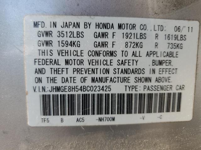 2011 Honda Fit Sport VIN: JHMGE8H54BC023425 Lot: 59494254