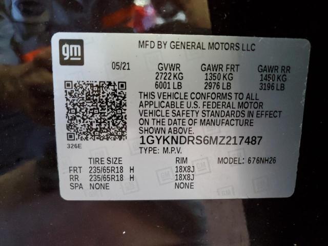 2021 Cadillac Xt5 Premium Luxury VIN: 1GYKNDRS6MZ217487 Lot: 58951824