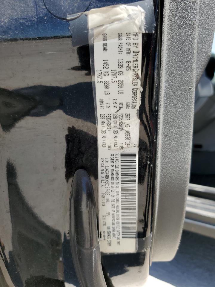 1J4GR48KX6C107432 2006 Jeep Grand Cherokee Laredo