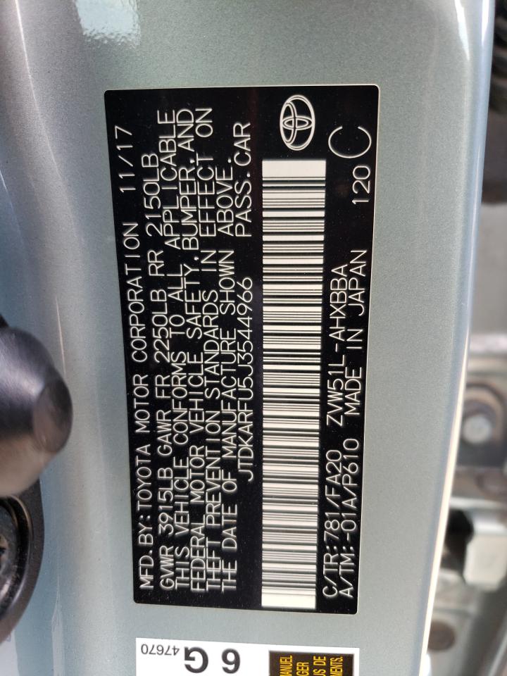 JTDKARFU5J3544966 2018 Toyota Prius