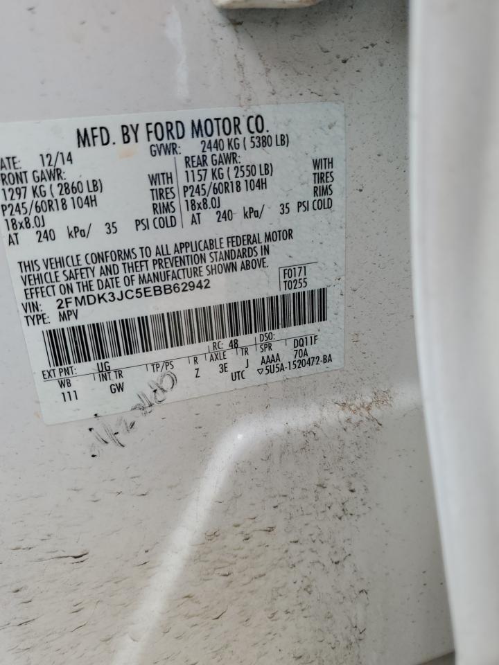 2FMDK3JC5EBB62942 2014 Ford Edge Sel