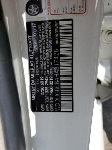 2017 Mercedes-Benz S 550 VIN: WDDUG8CB4HA317428 Lot: 58765014