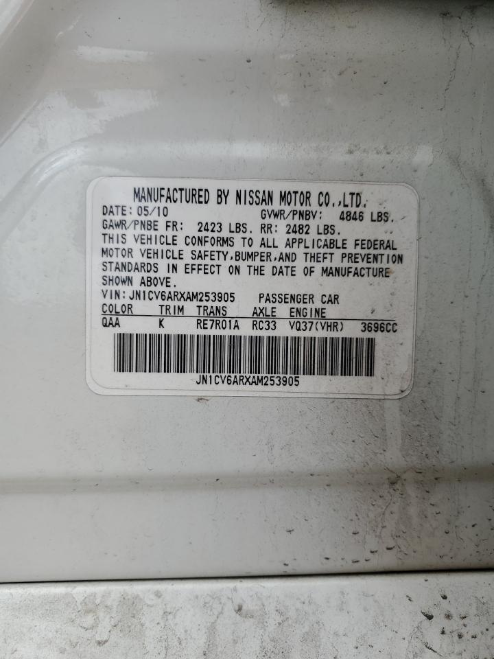 JN1CV6ARXAM253905 2010 Infiniti G37