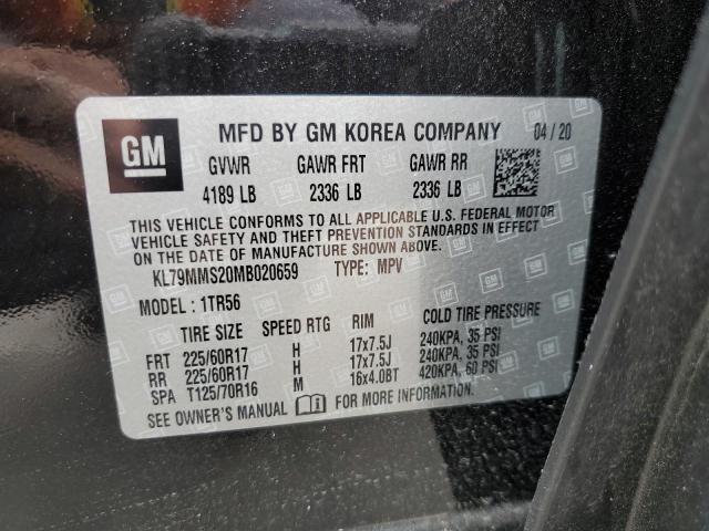 2021 Chevrolet Trailblazer Ls VIN: KL79MMS20MB020659 Lot: 57284534