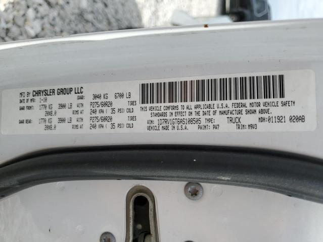 2010 Dodge Ram 1500 VIN: 1D7RV1GT6AS108505 Lot: 58093484