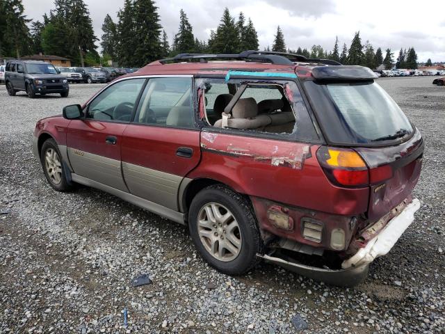 2002 Subaru Legacy Outback Awp VIN: 4S3BH675427644679 Lot: 57162434