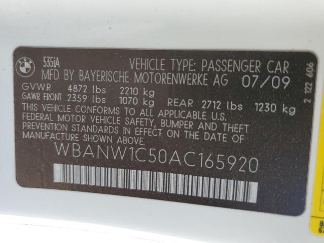 WBANW1C50AC165920 2010 BMW 535 I