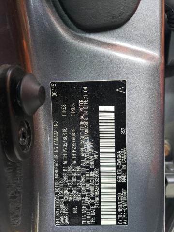 2015 Lexus Rx 350 Base VIN: 2T2BK1BA5FC329592 Lot: 59047324