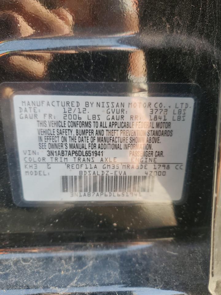 3N1AB7AP6DL651941 2013 Nissan Sentra S