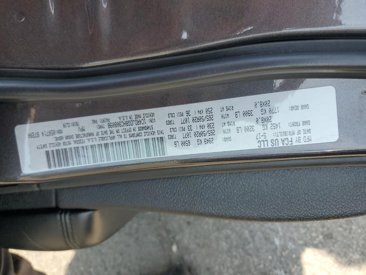 1C4RDJDG8HC908098 2017 Dodge Durango Gt