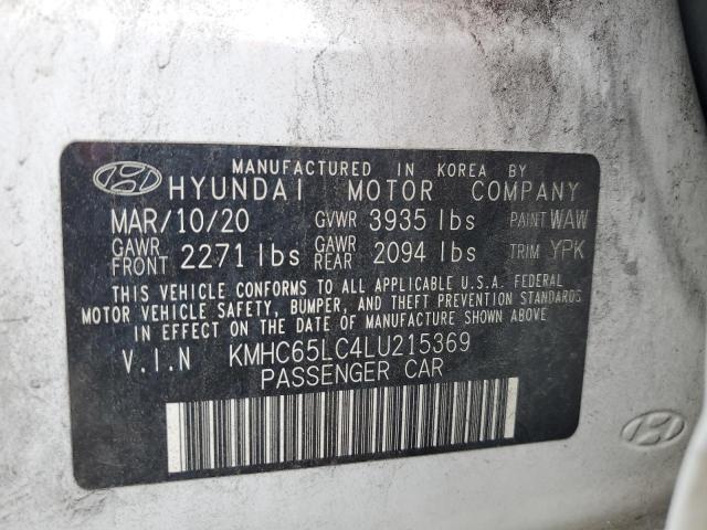 2020 Hyundai Ioniq Blue VIN: KMHC65LC4LU215369 Lot: 57361374