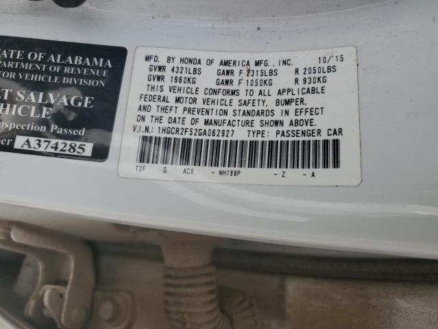 1HGCR2F52GA062927 2016 HONDA ACCORD - Image 12