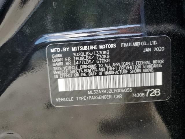 2020 Mitsubishi Mirage Es VIN: ML32A3HJ2LH006055 Lot: 59519284