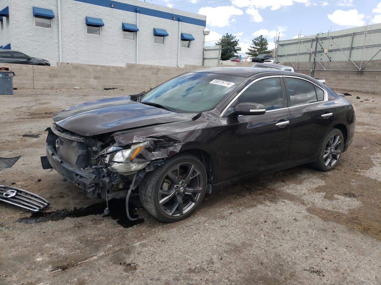 2013 Nissan Maxima S vin: 1N4AA5AP9DC801160