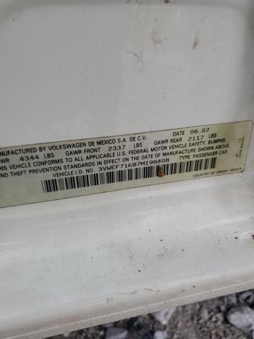 2007 Volkswagen Jetta Wolfsburg VIN: 3VWEF71K87M198408 Lot: 60513624