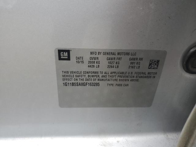 2016 Chevrolet Malibu Limited Ls VIN: 1G11B5SA8GF163285 Lot: 59656284