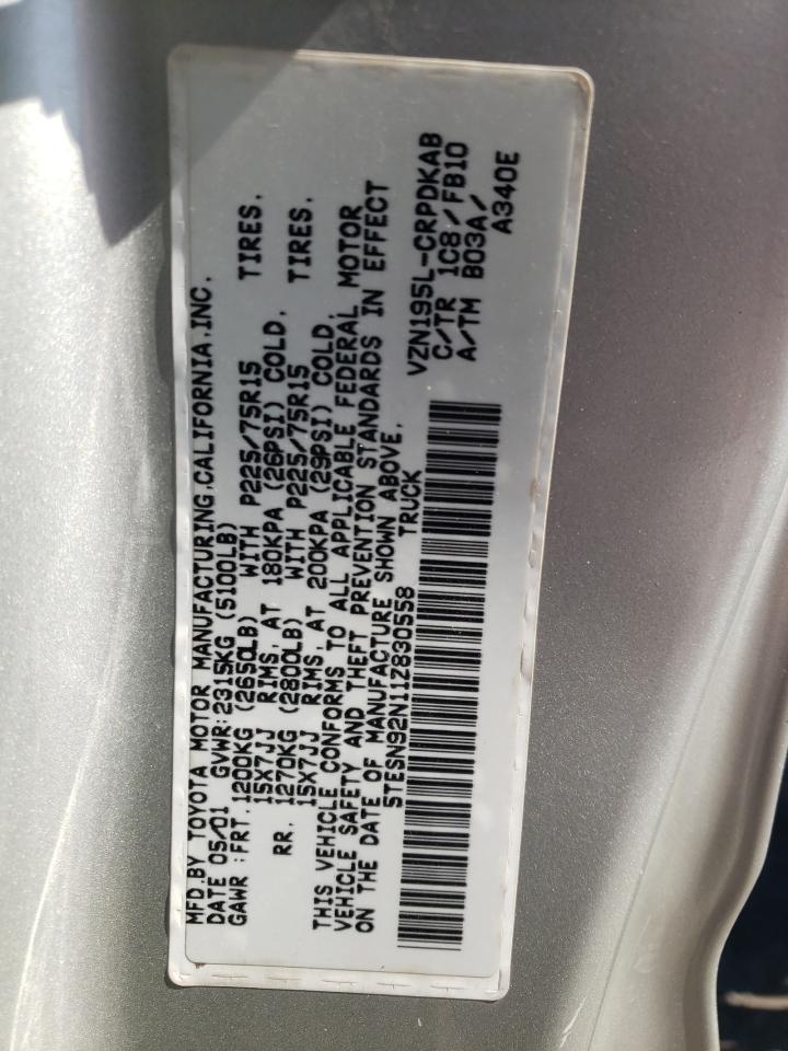 5TESN92N11Z830558 2001 Toyota Tacoma Xtracab Prerunner