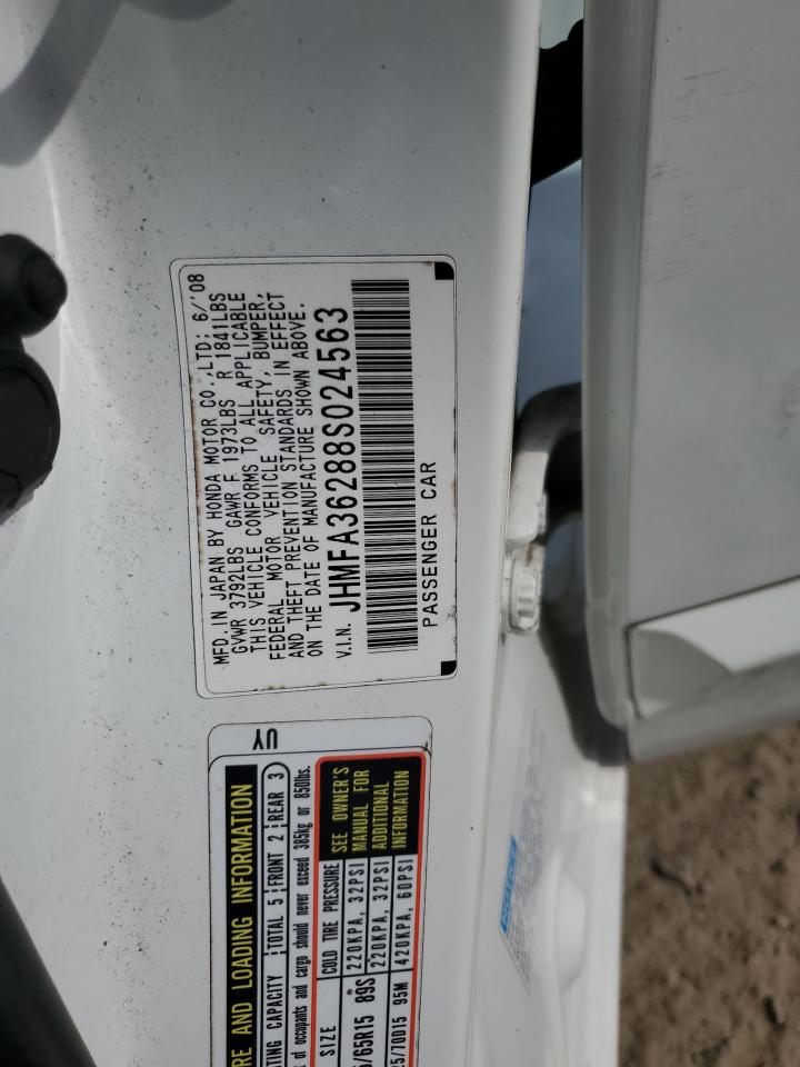 JHMFA36288S024563 2008 Honda Civic Hybrid