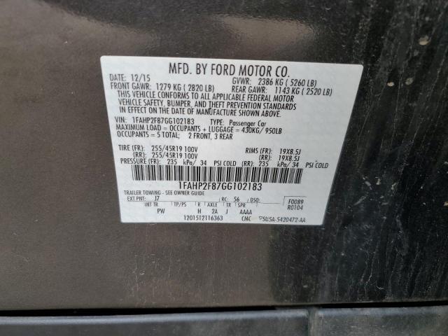 1FAHP2F87GG102183 2016 Ford Taurus Limited