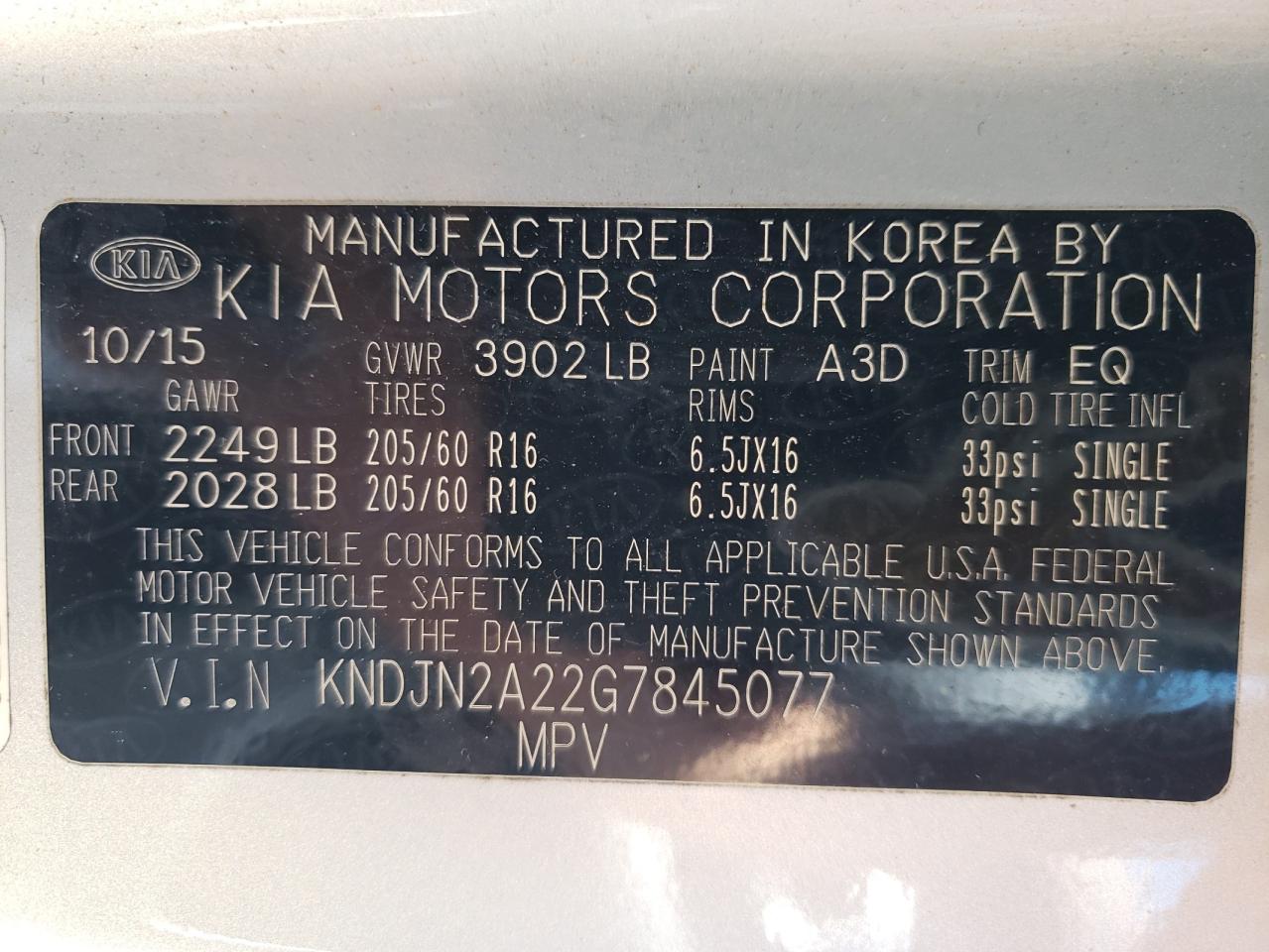 KNDJN2A22G7845077 2016 Kia Soul