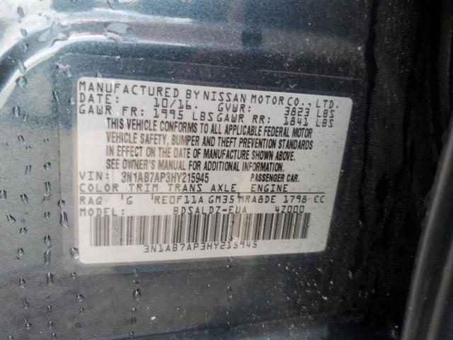 2017 Nissan Sentra S VIN: 3N1AB7AP3HY215945 Lot: 60845944